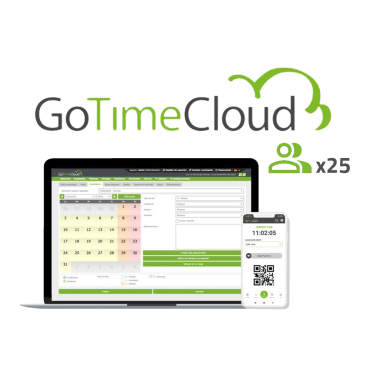 Time & Attendance Cloud License - 25 users / 25 APPs - Cloud - annual fee | Price user/year - Remote GPS tracking - Generation and export of different reports - Multilanguage | Advanced functions