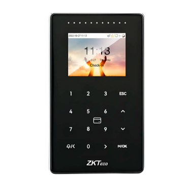 Access and time & attendance control IP65 IK04 - EM card and PIN - 50.000 cards | 200.000 records - 2.4" TFT | TCP/IP, WiFi, RS485 and Wiegand - Soft. Access: ZKBioAccess | ZKBioCV - Soft. Attendance: ZKBioTime8 | GoTimeCloud