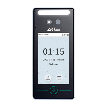 Access Control and Time & Attendance - Facial, Palm, EM card and PIN - 800 faces | 150.000 records - 4" TFT touchscreen, TCP/IP, WiFi, USB, 485, Wiegand - Compatible with ZKBioAccess, ZKBioCV, GoTimeCloud