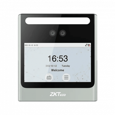Aanwezigheids- en toegangscontrole ZKTeco - Gezichtsherkenning en PIN - 4,3" TFT-touchscreen - 500 gezichten | 150.000 records - TCP/IP en USB | aanwezigheidsmodi - ZKBioAccess 5D free software included