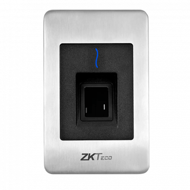 Access reader - Access by fingerprint and/or EM card - LED and acoustic indicator - RS485 Communication - Compatible with ZK-INBIO - Embedded installation | Suitable for outdoor use