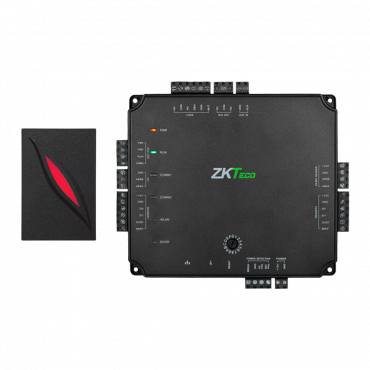 Biometric Atlas Kit with Reader - Card Access - TCP/IP, WiFi | Slave controller connection - 4 Wiegand inputs 26 | 4 OSDP inputs | Aux - Relay output for 2 door and Aux - Embedded Atlas Series software and mobile app