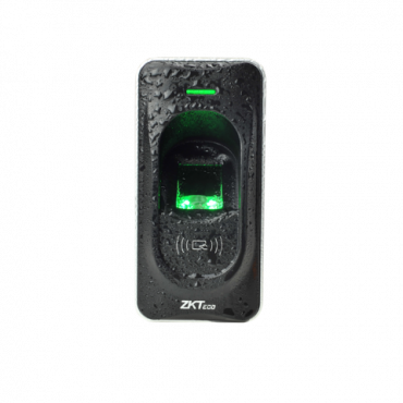 Access reader - Access by fingerprint and/or EM card - LED and acoustic indicator - RS485 Communication - Compatible with ZK-INBIO260 - Suitable for exterior IP65