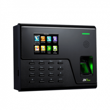 Time & Attendance control - Fingerprints, EM RFID card and keyboard - 3.000 recordings / 100.000 records - TCP/IP and WiFi - Time & Attendance control mode management - ZkTimeNet 3.0 Lite | ZkTimeNet 3.0