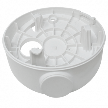 Junction box - For dome cameras - Suitable for indoor use - Inclined roof installation - White colour - Cable pass