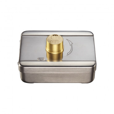 Electromechanical surface lock - Fail Secure (NO) aperture mode - Suitable for surface mounting - LED status indicator - Programmable self-closing - Cylinder included with keys