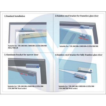 Electromechanical safety lock - Fail Safe (NC) opening mode - Retention force 1000 Kg - Door status sensor - Programmable self-closing - Made of aluminum