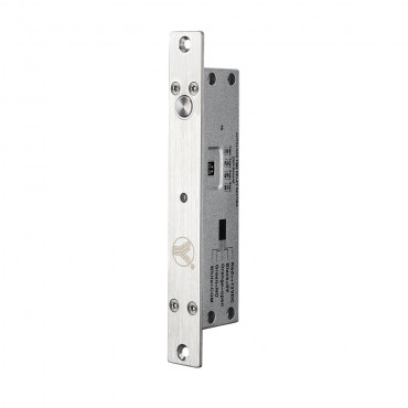 Electromechanical safety lock - Fail Safe (NC) opening mode - Retention force 1000 Kg - Door status sensor - Programmable self-closing - Selectable opening time