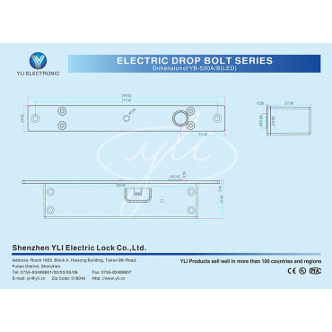 Electromechanical safety lock - Fail Safe (NC) opening mode - Retention force 1000 Kg - Door status sensor - Programmable self-closing - Selectable opening time