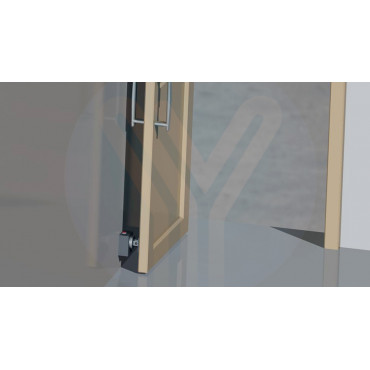 Elektromagnetische houder - Voor enkele deuren - Houdkracht 50 Kg - Handmatige deurontgrendelingsknop - Voeding 24V DC - Wand- of beugelmontage