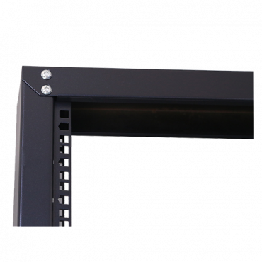 Open floor standing cabinet - Up to 18U rack of 19" - Structure of 2 posts - Mobile Rack - Up to 120 kg load - Black colour