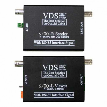 Video transmission set supports AHD, TVI, CVI, CVBS Video signals and PTZ - RS422, RS485 - range 500m