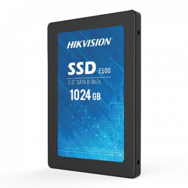 Hikvision SSD hard disk 2.5" - Capacity 1024GB - SATA III Interface - Write speed up to 500 MB/s - Long lasting service life - Ideal for video surveillance