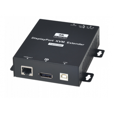 4K DisplayPort KVM with USB CAT5e Extender 150M - Resolution up to 4K@30Hz 4:4:4 - Signal extension up to 150M over CAT5e or greater - Built-in 4 ports USB at RX unit - Supports bi-directional RS232...