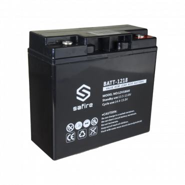 Rechargeable battery - AGM lead acid technology - Voltage 12 V - Capacity 18 Ah - 168 x 181 x 77 mm / 5600 g - For backup or direct use