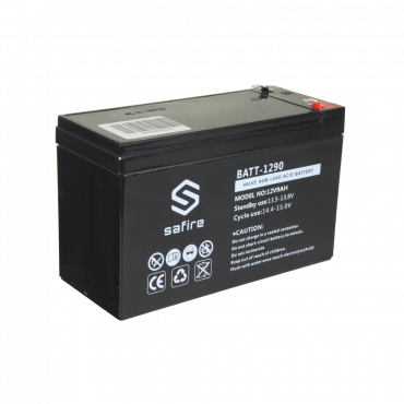 Rechargeable battery - AGM lead acid technology - Voltage 12 V - Capacity 9.0 Ah - 100 x 151 x 65 mm / 2570 g - For backup or direct use