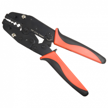 Crimping tool - Capacity of 1.09 to 6.48 mm - Cable RG58,59,62,174, Optical Fiber - Easy to use - Adjustment screw
