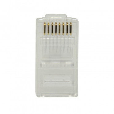 Connector - RJ45 CAT6 for crimping - Compatible with UTP cable - 20 mm (D) - 10 mm (W) - 5 g