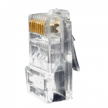 Connectors - RJ45 FTP CAT 5E to crimp - FTP cable compatible - 20 mm (D) - 10 mm (W) - 5 g 50 Units