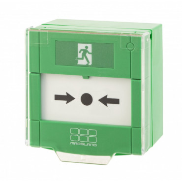 Surface green manual call point for emergency exits