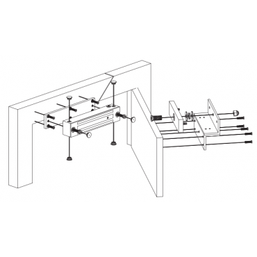 Electromagnetic lock - For single door - Fail Safe opening mode - Holding force 180 Kg - Different compatible profiles