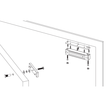 Electromagnetic lock - For single door - Fail Safe opening mode - Holding force 500 Kg - Door and closing status sensor - Different compatible profiles