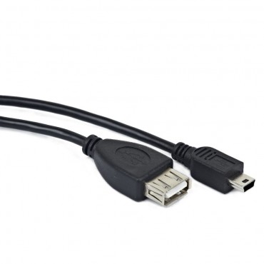 USB OTG AF naar Mini BM kabel, 15 cm