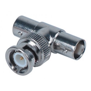 Connector type "T" - BNC male - 2 BNC female - 30 mm (D) - 10 mm (W) - 10 g