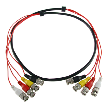 Prepared multiple cable - Male BNC to male BNC - 4 coaxial links - Length 1,5 m - For connection of Balun to DVR - Compatible with BA614P and PV3208PH