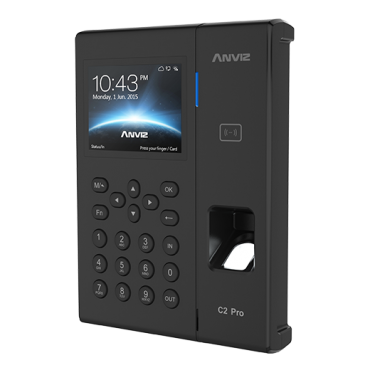 Anviz Access Control and Time & Attendance - Fingerprint, RFID y keypad - 5000 recordings / 100000 records - WiFi, TCP/IP, USB, RS232, Relay - 8 Time & Attendance control modes - CrossChex software - DEMO MODEL