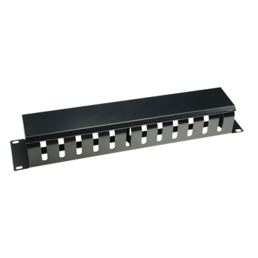 Cable organizer - Maximum dimension 1U - Rack mountable - Robust and durable - Black colour - Constructed in metal