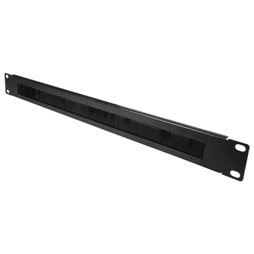 Brush panel - Maximum dimension 1U - Rack mountable - Robust and durable - Black colour - Constructed in metal