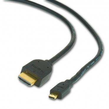 DMI male naar micro D-male kabel - 4.5 m - goldplated pins & connectors - HDMI interface v.2.0 - up to 4K resolution @ 30 Hz