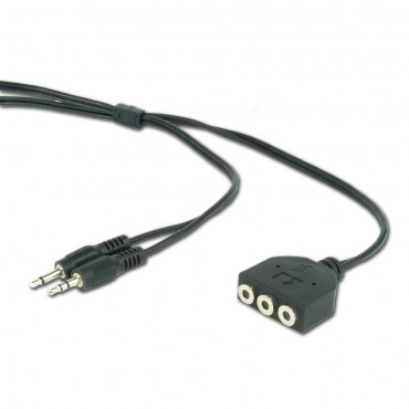 CC-MIC-1: Verlengkabel+splitter voor microfoon, hoofdtelefoon en speakerset