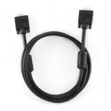 Premium VGA HD15M/HD15M dual-shielded w/2*ferrite core 6ft cable, black color