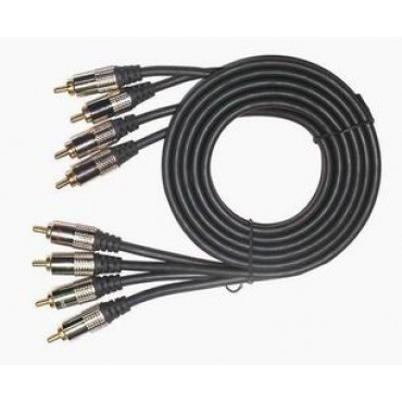 4*RCA plugs to 4*RCA plugs 1,8m cable, gold-plated connectors