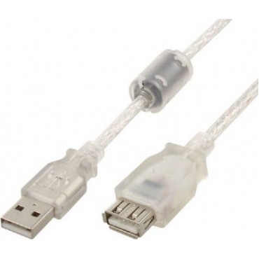 Premium kwaliteit USB verlengkabel, 3mtr, grijs