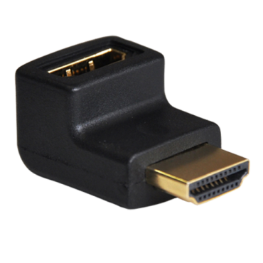 HDMI adapter - HDMI 1.3 - Angled 90° - HDMI type A male - HDMI type A female - Anticorrosion connectors