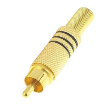 Connector - RCA male for soldering - Parallel audio cable - For cables Ø 6mm - Anticorrosion coating - 10g