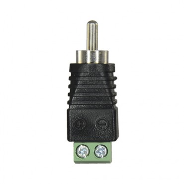 CON295 : RCA male connector with +/- 2 terminal output - 1 unit