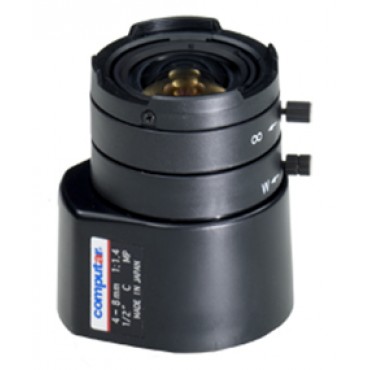 Megapixel varifocale lens 1/2" 4 - 8 mm