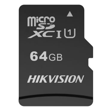 HS-TF-C1STD-64G-A: Hikvision Memory Card - Capacity 64 GB - Class 10 U1 - To 300 writing cycles - FAT32 - Ideal for mobiles, tablets, etc