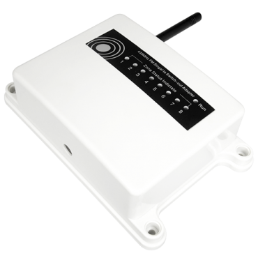 Solar infrared barrier receiver - 4 wireless inputs - 4 wired outputs - Up to 6 devices per input - Dip Switch configuration