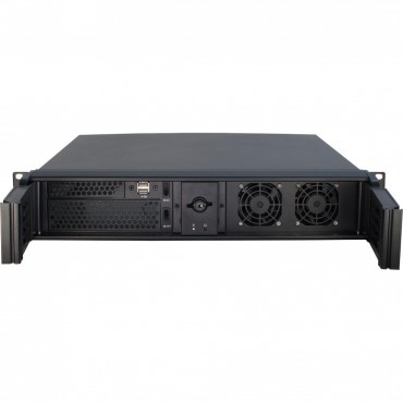 IPC-2U-2098-SK: 19" Server Case - black - 2U - for Mini ITX, μATX - Dimensions (h/w/d) 89 x 485 x 505mm
