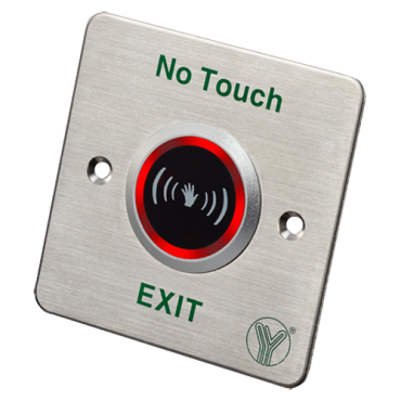 Contactless exit button - Infrared sensor with LED indicator - Tested 1.000.000 uses - NO/NC/COM - Detection range 4>12 cm - Stainless steel construction