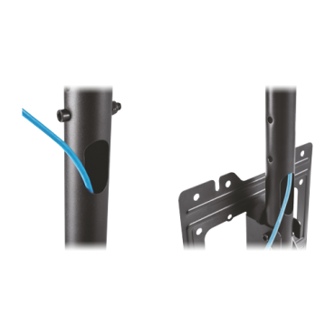 VESA-monitorbeugel - Voor dak- of hellende oppervlakken - Kantelen en roteren van voet / standaard - Uitschuifbaar van 720 mm tot 1590 mm - Maximale belasting 50 kg - Voor 23 "~ 43" schermen.