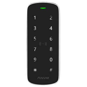 ANVIZ standalone reader - Dual Keyboard en Card (EM & MF) - 10.000 opnames / 200.000 records - TCP/IP, WiFi, Bluetooth, miniUSB, Wiegand - Geïntegreerde Controller / Opening met APP - Vandaalbestendig, voor buitengebruik