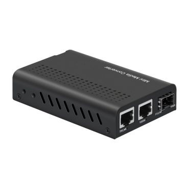 Media Converter - 2x Ethernet RJ45 - 1x SFP - Gigabit - 10/100/1000 Base-TX - Reduced size