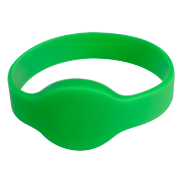 Proximity bracelet - Identification by radio-frequency - Passive EM RFID - Frequency 125 KHz - Green - Maximum security