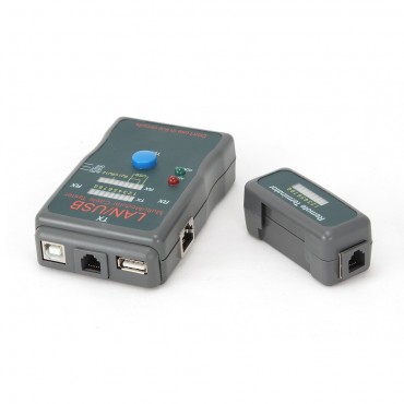 Cable tester for RJ11, RJ45 & USB